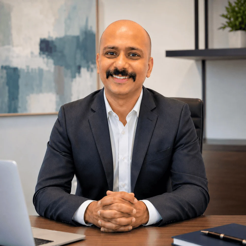 Samir Hire at his desk